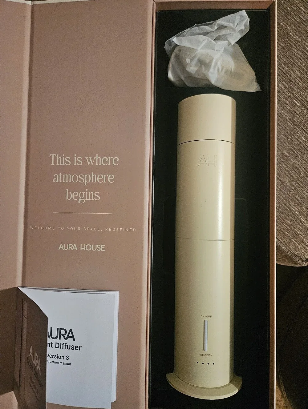 The Aura Scent Diffuser - White with Rose Gold Accents